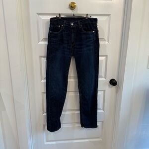 Levi’s 505 Regular Fit Straight Leg Jeans Dark Wash Denim 33x32